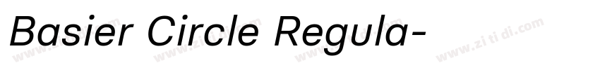 Basier Circle Regula字体转换